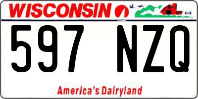 WI license plate 597NZQ