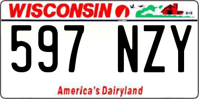 WI license plate 597NZY
