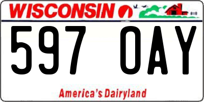 WI license plate 597OAY