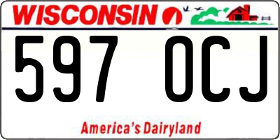 WI license plate 597OCJ