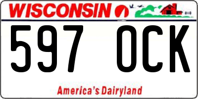 WI license plate 597OCK