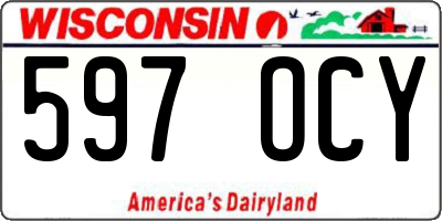 WI license plate 597OCY