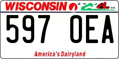 WI license plate 597OEA