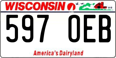 WI license plate 597OEB