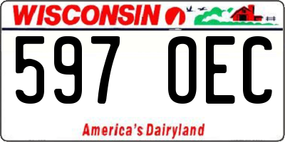 WI license plate 597OEC