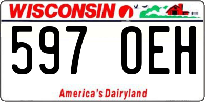 WI license plate 597OEH