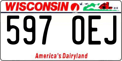 WI license plate 597OEJ