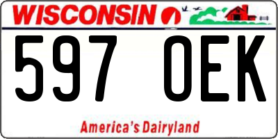 WI license plate 597OEK