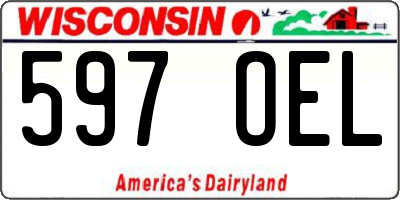WI license plate 597OEL