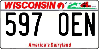 WI license plate 597OEN