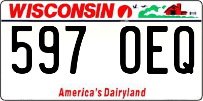 WI license plate 597OEQ