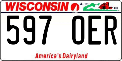 WI license plate 597OER