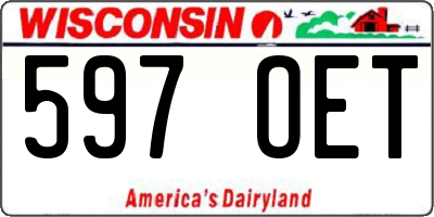 WI license plate 597OET
