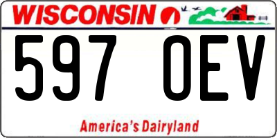 WI license plate 597OEV