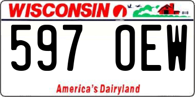 WI license plate 597OEW