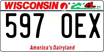 WI license plate 597OEX