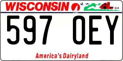 WI license plate 597OEY