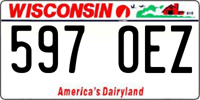 WI license plate 597OEZ