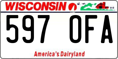 WI license plate 597OFA