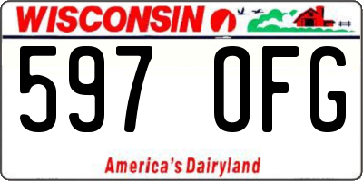 WI license plate 597OFG