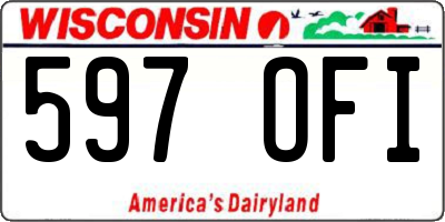 WI license plate 597OFI