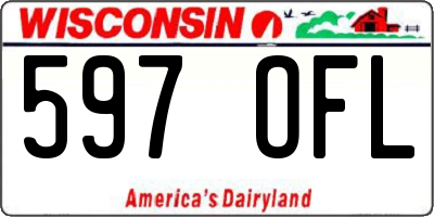 WI license plate 597OFL