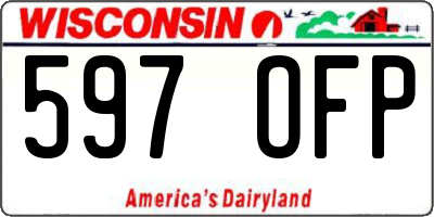WI license plate 597OFP