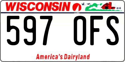 WI license plate 597OFS