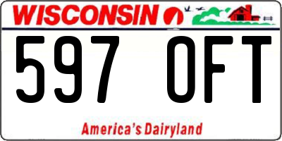 WI license plate 597OFT