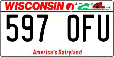 WI license plate 597OFU
