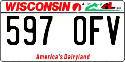 WI license plate 597OFV