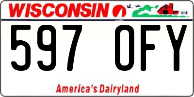WI license plate 597OFY
