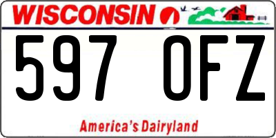 WI license plate 597OFZ