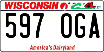 WI license plate 597OGA