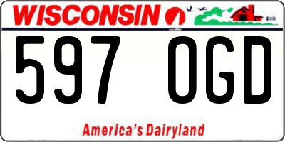 WI license plate 597OGD