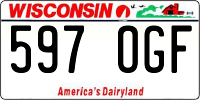 WI license plate 597OGF