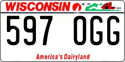 WI license plate 597OGG