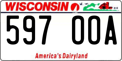 WI license plate 597OOA