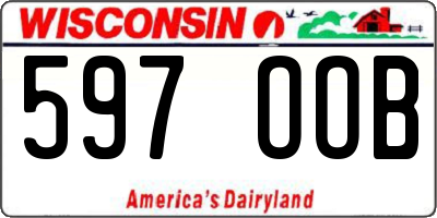 WI license plate 597OOB