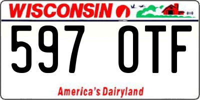 WI license plate 597OTF