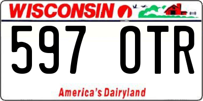 WI license plate 597OTR