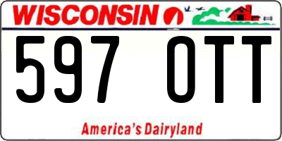 WI license plate 597OTT