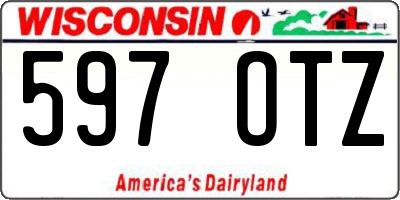 WI license plate 597OTZ
