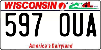 WI license plate 597OUA