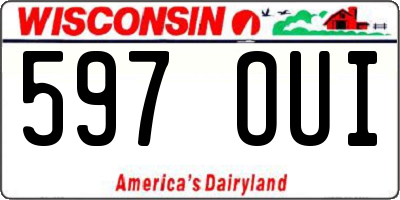 WI license plate 597OUI