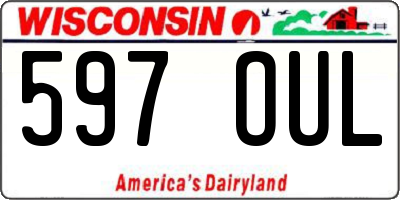 WI license plate 597OUL