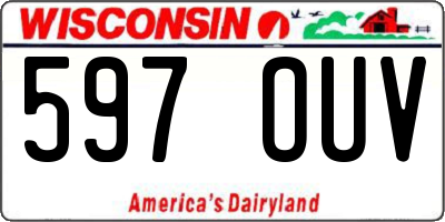 WI license plate 597OUV