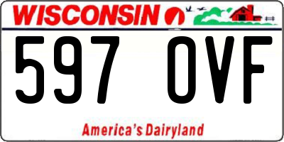 WI license plate 597OVF