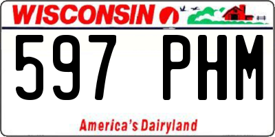 WI license plate 597PHM