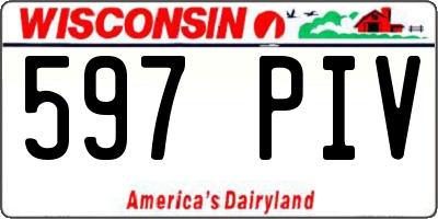 WI license plate 597PIV